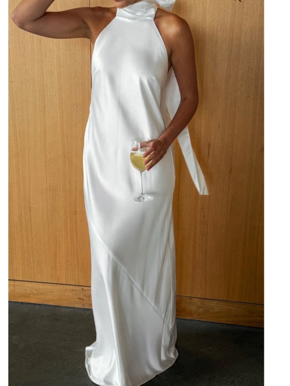 NWOT SHOW ME YOUR MUMU LISA LUXE SATIN MAXI DRESS M - Picture 4 of 6